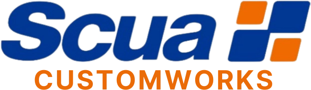 Logo scua customworks _ gestão personalizada para o seu trabalho